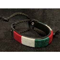 Magyar trikolór bőr karkötő