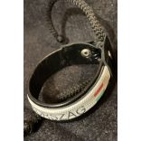 MAGYARORSZÁG bőr karkötő zászlóval