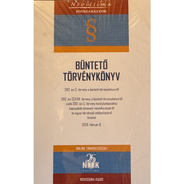 BÜNTETŐ TÖRVÉNYKÖNYV